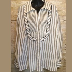 Lane Bryant 18/20 Pin Stripe Button Down